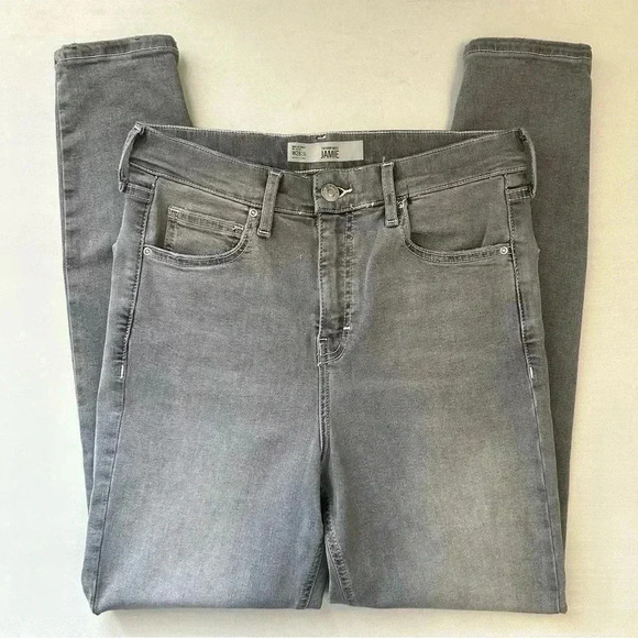 Topshop Jamie Skinny Jeans High Rise Ankle Cropped  Grey Size 26 - Picture 13 of 13